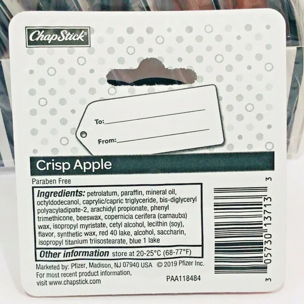 NEW ChapStick CRISP APPLE Lot of 12 SEALED .15 oz Lip‎ Gloss Balm Chap Stick